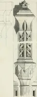 An illustration from Designs for Gothic ornaments & furniture, after the ancient manner, for ecclesiastical and domestic purposes, for the use of architects, and workers in metal, stone, wood, etc., etc (1854)