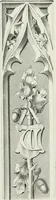 An illustration from Designs for Gothic ornaments & furniture, after the ancient manner, for ecclesiastical and domestic purposes, for the use of architects, and workers in metal, stone, wood, etc., etc (1854)
