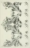 An illustration from Designs for Gothic ornaments & furniture, after the ancient manner, for ecclesiastical and domestic purposes, for the use of architects, and workers in metal, stone, wood, etc., etc (1854)