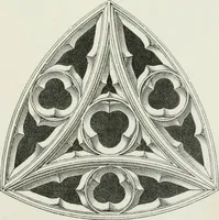 An illustration from Designs for Gothic ornaments & furniture, after the ancient manner, for ecclesiastical and domestic purposes, for the use of architects, and workers in metal, stone, wood, etc., etc (1854)