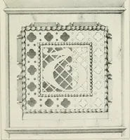 An illustration from Designs for Gothic ornaments & furniture, after the ancient manner, for ecclesiastical and domestic purposes, for the use of architects, and workers in metal, stone, wood, etc., etc (1854)