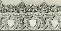 An illustration from Designs for Gothic ornaments & furniture, after the ancient manner, for ecclesiastical and domestic purposes, for the use of architects, and workers in metal, stone, wood, etc., etc (1854)