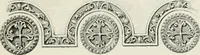 An illustration from Designs for Gothic ornaments & furniture, after the ancient manner, for ecclesiastical and domestic purposes, for the use of architects, and workers in metal, stone, wood, etc., etc (1854)