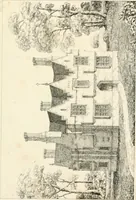 An illustration from Designs for parsonage houses, alms houses, etc. etc. with examples of gables, and other curious remains of old English architecture (1827)