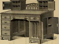 Picture 16 of 75 from Designs of writing desks, tables, bookcases, secretaries, etc., etc. (1873), leaf 13