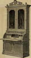 An illustration from Designs of writing desks, tables, bookcases, secretaries, etc., etc. (1873)