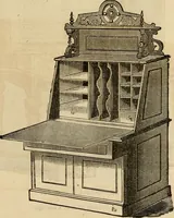 Picture 29 of 75 from Designs of writing desks, tables, bookcases, secretaries, etc., etc. (1873), leaf 22