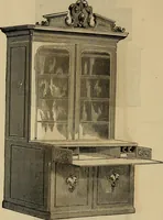 An illustration from Designs of writing desks, tables, bookcases, secretaries, etc., etc. (1873)