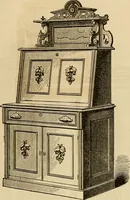 Picture 44 of 75 from Designs of writing desks, tables, bookcases, secretaries, etc., etc. (1873), leaf 34