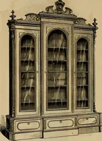 An illustration from Designs of writing desks, tables, bookcases, secretaries, etc., etc. (1873)