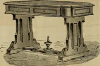 An illustration from Designs of writing desks, tables, bookcases, secretaries, etc., etc. (1873)