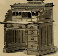 Picture 53 of 75 from Designs of writing desks, tables, bookcases, secretaries, etc., etc. (1873), leaf 39