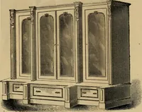 An illustration from Designs of writing desks, tables, bookcases, secretaries, etc., etc. (1873)