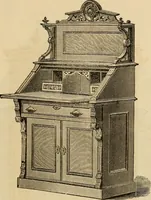 Picture 62 of 75 from Designs of writing desks, tables, bookcases, secretaries, etc., etc. (1873), leaf 46