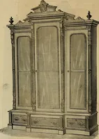 Picture 65 of 75 from Designs of writing desks, tables, bookcases, secretaries, etc., etc. (1873), leaf 49