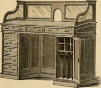 Picture 75 of 75 from Designs of writing desks, tables, bookcases, secretaries, etc., etc. (1873), leaf 54
