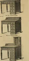 An illustration from Designs of writing desks, tables, bookcases, secretaries, etc., etc. (1873)