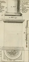 An illustration from Des Jacobi Barozzi von Vignola Grund Regeln über die fünff Säulen auffs neue zum fleissigsten ubersehen, mit unterschtedenen nöthingen Regeln vermehret und mit 50 rissern in Kupffer (1720)