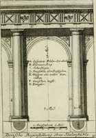 An illustration from Des Jacobi Barozzi von Vignola Grund Regeln über die fünff Säulen auffs neue zum fleissigsten ubersehen, mit unterschtedenen nöthingen Regeln vermehret und mit 50 rissern in Kupffer (1720)