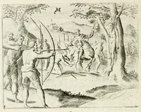 An illustration from Toonneel des menschelyken levens, of, De vernieuwde gulden winkel : waar in door poëtische, historische, morale, en schriftuurlijke leeringen, den mensche vertoont werd, hoedanig hy zijn leven, handel, en wandel, zediglijk, eerbaarlijk en vermakelijk zal overbrengen (1699)