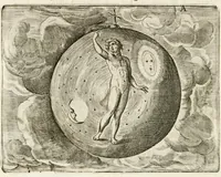 An illustration from Toonneel des menschelyken levens, of, De vernieuwde gulden winkel : waar in door poëtische, historische, morale, en schriftuurlijke leeringen, den mensche vertoont werd, hoedanig hy zijn leven, handel, en wandel, zediglijk, eerbaarlijk en vermakelijk zal overbrengen (1699)