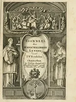 An illustration from Toonneel des menschelyken levens, of, De vernieuwde gulden winkel : waar in door poëtische, historische, morale, en schriftuurlijke leeringen, den mensche vertoont werd, hoedanig hy zijn leven, handel, en wandel, zediglijk, eerbaarlijk en vermakelijk zal overbrengen (1699)