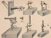 An illustration from Des microscopes et de leur usage : description d'appareils et de procédés nouveaux, suivie d'expériences microscopiques puisées dan les meilleurs ouvrages anciens et les notes de M. Le Baillif, et d'un mémoire sur les diatomées, etc. par M. De Brébisson (1839)