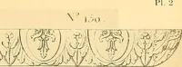 An illustration from Dessins d'ornements d'architecture de Joseph Beunat : reproduction de l'ouvrage, epoque du premier Empire (1900)