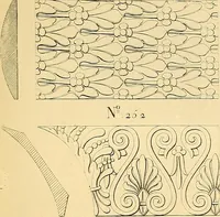 An illustration from Dessins d'ornements d'architecture de Joseph Beunat : reproduction de l'ouvrage, epoque du premier Empire (1900)