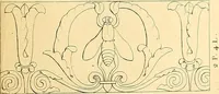 An illustration from Dessins d'ornements d'architecture de Joseph Beunat : reproduction de l'ouvrage, epoque du premier Empire (1900)