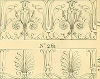 An illustration from Dessins d'ornements d'architecture de Joseph Beunat : reproduction de l'ouvrage, epoque du premier Empire (1900)