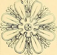 An illustration from Dessins d'ornements d'architecture de Joseph Beunat : reproduction de l'ouvrage, epoque du premier Empire (1900)
