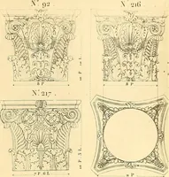 An illustration from Dessins d'ornements d'architecture de Joseph Beunat : reproduction de l'ouvrage, epoque du premier Empire (1900)