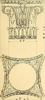 An illustration from Dessins d'ornements d'architecture de Joseph Beunat : reproduction de l'ouvrage, epoque du premier Empire (1900)