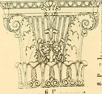 An illustration from Dessins d'ornements d'architecture de Joseph Beunat : reproduction de l'ouvrage, epoque du premier Empire (1900)