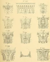 An illustration from Dessins d'ornements d'architecture de Joseph Beunat : reproduction de l'ouvrage, epoque du premier Empire (1900)