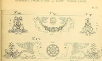 Picture 38 of 121 from Dessins d'ornements d'architecture de Joseph Beunat : reproduction de l'ouvrage, epoque du premier Empire (1900), leaf 36