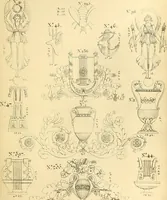 An illustration from Dessins d'ornements d'architecture de Joseph Beunat : reproduction de l'ouvrage, epoque du premier Empire (1900)