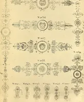 An illustration from Dessins d'ornements d'architecture de Joseph Beunat : reproduction de l'ouvrage, epoque du premier Empire (1900)