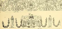 An illustration from Dessins d'ornements d'architecture de Joseph Beunat : reproduction de l'ouvrage, epoque du premier Empire (1900)