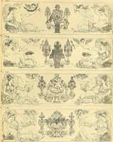 An illustration from Dessins d'ornements d'architecture de Joseph Beunat : reproduction de l'ouvrage, epoque du premier Empire (1900)