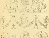 An illustration from Dessins d'ornements d'architecture de Joseph Beunat : reproduction de l'ouvrage, epoque du premier Empire (1900)