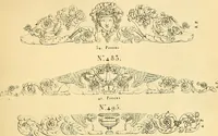 An illustration from Dessins d'ornements d'architecture de Joseph Beunat : reproduction de l'ouvrage, epoque du premier Empire (1900)
