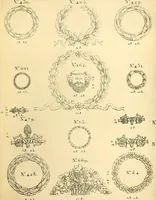 An illustration from Dessins d'ornements d'architecture de Joseph Beunat : reproduction de l'ouvrage, epoque du premier Empire (1900)