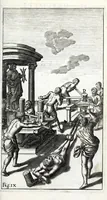 Picture 14 of 41 from De ss. martyrum cruciatibus liber : quo instrumenta & modi quibus ijdem martyres olim torquebantur, simul perspicuè descripta, & tabulis aeneis accuratissimè expressa sunt (1668), leaf 121