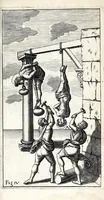 Picture 7 of 41 from De ss. martyrum cruciatibus liber : quo instrumenta & modi quibus ijdem martyres olim torquebantur, simul perspicuè descripta, & tabulis aeneis accuratissimè expressa sunt (1668), leaf 83