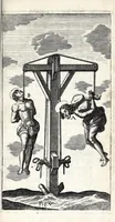Picture 8 of 41 from De ss. martyrum cruciatibus liber : quo instrumenta & modi quibus ijdem martyres olim torquebantur, simul perspicuè descripta, & tabulis aeneis accuratissimè expressa sunt (1668), leaf 85