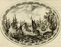 An illustration from Des wereldts proef-steen, ofte, De ydelheydt door de waerheyd beschuldight ende overtuyght van valscheydt (1643)