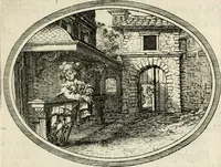 An illustration from Des wereldts proef-steen, ofte, De ydelheydt door de waerheyd beschuldight ende overtuyght van valscheydt (1643)