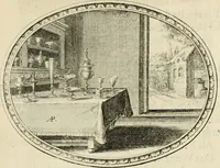 An illustration from Des wereldts proef-steen, ofte, De ydelheydt door de waerheyd beschuldight ende overtuyght van valscheydt (1643)